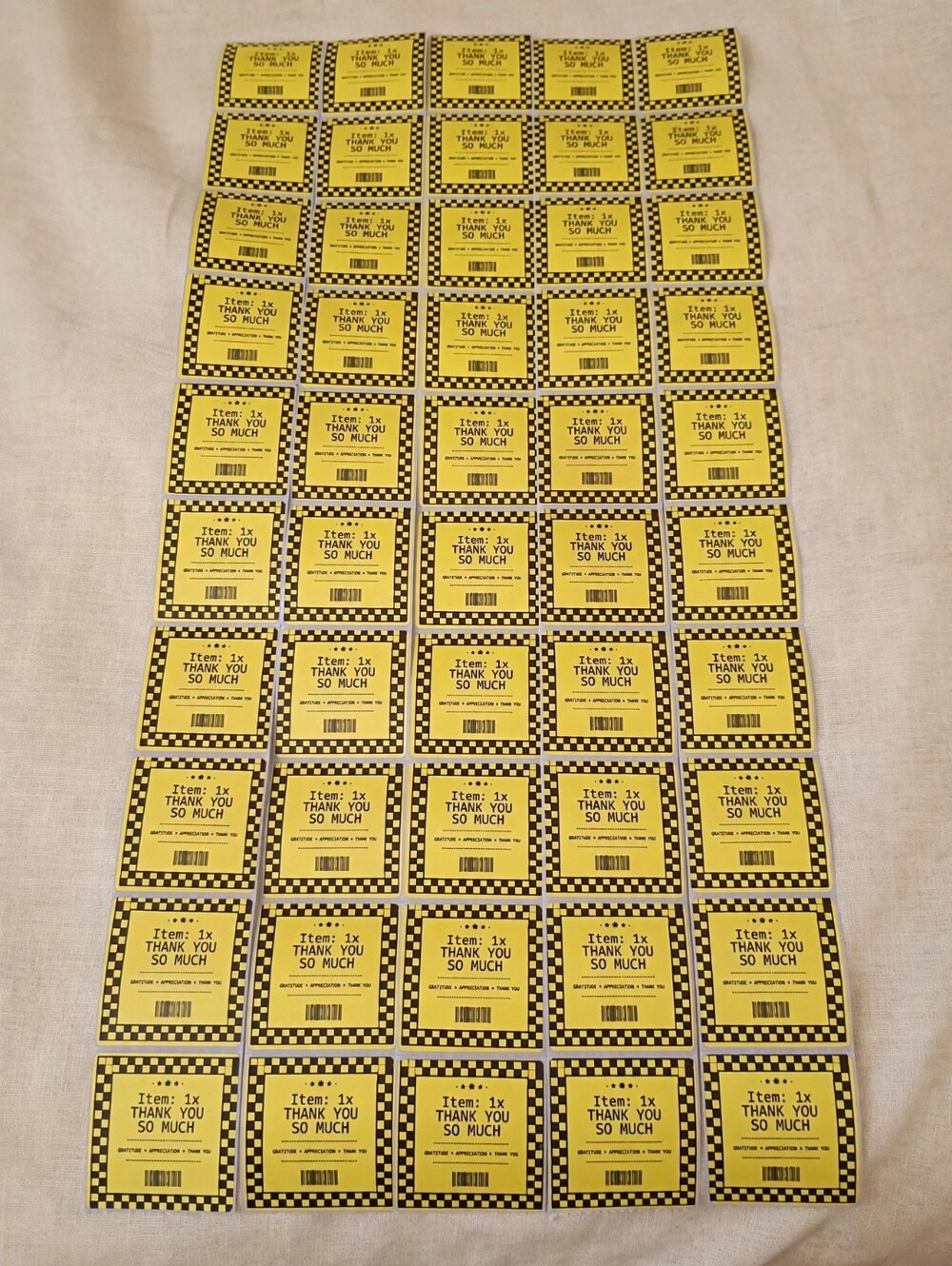 Thank You Stickers 50 Pcs 2" | Checkered Shipping Labels